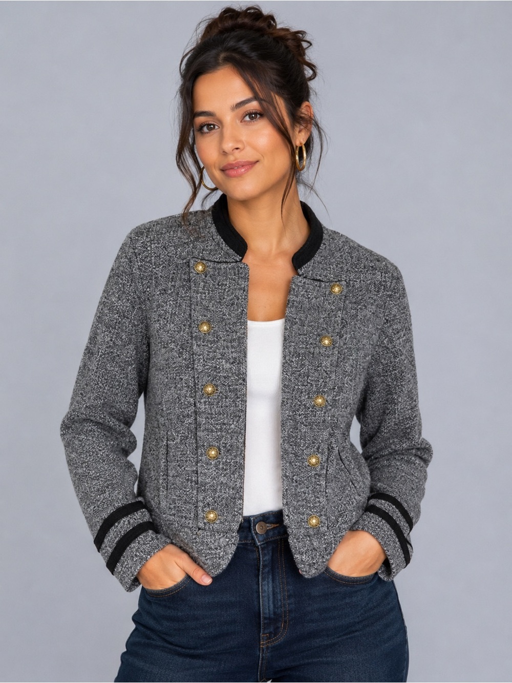 Tommy Hilfiger | Tweed Old Money Knit Jacket | Size L | EUC | Preppy Classic